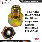 Xdzh-01 2pcs Transmission Oil Cooler Connect 5/8-18 Unf Female 1/2-20 Male Asi
