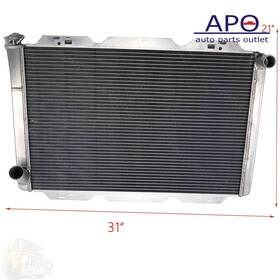 G259 Apo Ford Style 2 Row Single Pass Universal 31 Inch X 21 Aluminum Racing Radiator