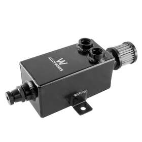 Aly-129bk Asi Performance 1l 2x 8an Oil Breather Catch Can Tank Aluminum With 10an Filter Drain Tap