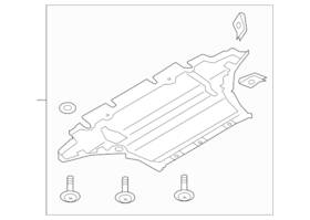 8k1-863-821-b Audi Genuine Radiator Support Splash Shield