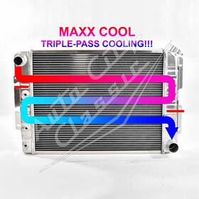 Sl-283c-at Auto City Classic Maxx Cool Tripple Pass Radiator 1967 1968 1969 Camaro Firebird 100% Aluminum