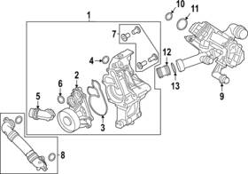 11-51-5-a14-a58 Bmw Genuine Cooling Pipe Bushing Kit