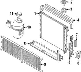 17-11-5-a50-0e1 Bmw Genuine Radiator Support Air Deflector