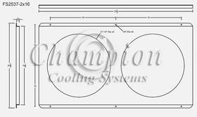 Fs2537-2x16 Champion Cooling Systems Aluminum Fan Shroud For Cc2537