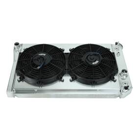 An57286 Coolingmaster For 82-02 Chvy S10 Blazr 84-90 Corvette V8 3 Rows Aluminum Radiator Fan Shroud