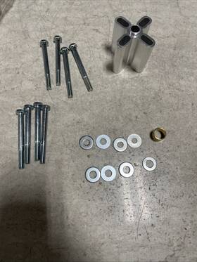 34550 Derale Cooling Fan Spacer Kit Universal Aluminum 2.5 Inch