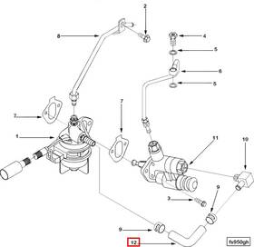 3931523 Dodge 3921680 Cummins 12 Valve Heater-to-lift Pump Hose