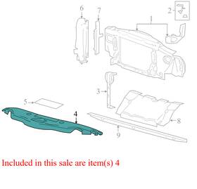 4l3419e525ba Ford 7l3z19e525a 2004-2008 F-150 Fu Radiator Support Air Deflector Used Oem