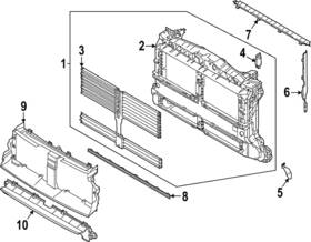 Lx6z-8311-h Ford Genuine Side Air Baffle