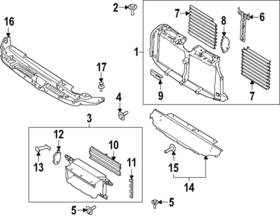 Nl7z-8475-c Ford Genuine Radiator Shutter Assembly
