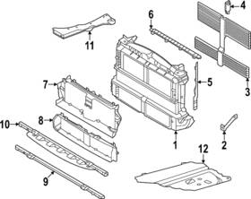 Nz6z-8310-b Ford Genuine Side Air Baffle