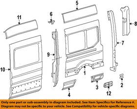 Bk3z61279d47b Ford Oem 15-25 E-transit Side Panel Components-rear