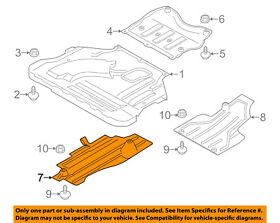 Cv6z-9911778-a Ford Oem Splash Shield-rear Deflector Cv6z9911778a
