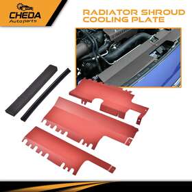 A-02egc1803ard G-plusauto Radiator Shroud Cooling Plate Red Fit For 2015-18 Subaru Wrx And Sti Performance
