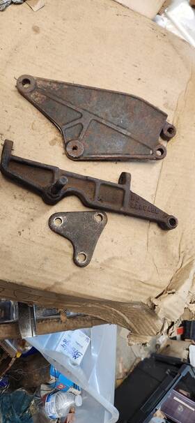 1965-1976e General Motors 3841697 Chevrolet Corvette Gm Small Block Front Air Condition Brackets 1965-1976e General Motors 3841697 Chevrolet Corvette Gm Small Block Front Air Condition Brackets
