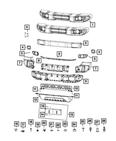 6bu42rxfac Genuine Mopar Air Dam