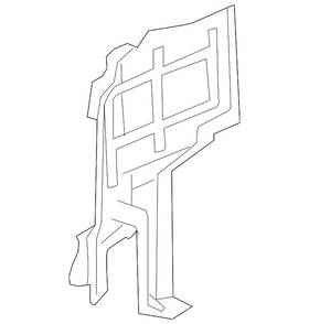 39050165 Gm Genuine Driver Side Upper Radiator Air Baffle