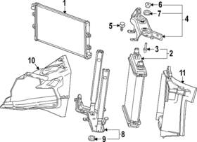 84173322 Gm Genuine Driver Side Auxiliary Radiator Front Duct