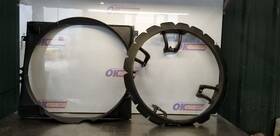 673.gm9n20 Gmc Truck 20 Sierra 2500 Radiator Fan Shroud Assembly Inner Outer 6.6l Diesel