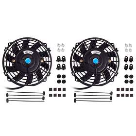 Gpi Racing 16 12v 2 X Inch Slim Electirc Radiator Cooling Thermo Fan And Mounting Kit