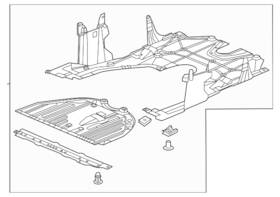 Honda 74110-t60-a00 Genuine Radiator Support Splash Shield
