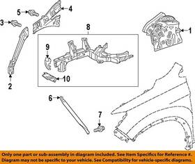 60835-tz5-a00zz Honda Oem 60835tz5a00zz New 14-25 Acura Mdx Structural Components Rail Assy Bracket