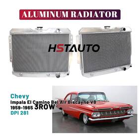 Hstauto 772168045390 For Chevrolet Bel Air Chevelle El Camino Impala 1960-1965 3row Radiator