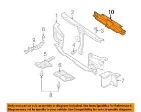 863502d700 Hyundai Oem Radiator Core Support-sight Shield Splash Cover Panel
