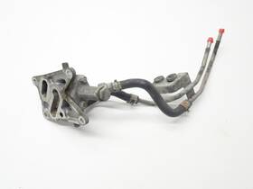 342.in1v17 Infiniti 17-20 Q60 Q50 3.0l Awd Engine Oil Cooler Mounting Bracket With Lines Oem