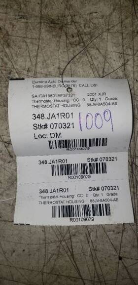 348.ja1r01 Jaguar Xjr 2001 Thermostat Housing 109079