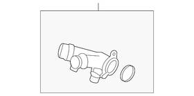 Jde41598 Jaguar Genuine Engine Coolant Outlet Flange