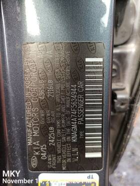 251102g510 Kia Coolant Pump 2.4l Vin 7 8th Digit Korea Built Fits 14-15 Optima 8098159