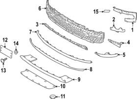 Lr153909 Land-rover Genuine Radiator Support Air Deflector Lr153909 Land-rover Genuine Radiator Support Air Deflector