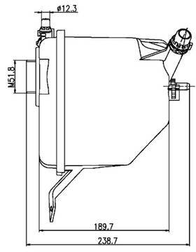 000s Mahle/ Clevite 057635116657 Crt 205 Coolant Reservoir Behr Oe Replacement