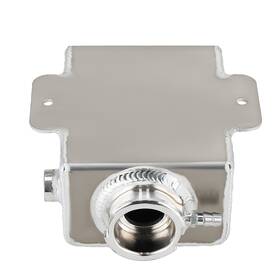 02pi64 Maxpeedingrods New Universal Catch Overflow Recovery Tank 1.25 Quart Capacity Aluminum Silver