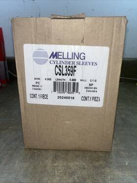 Csl359f Melling Engine Parts Cylinder Liner - Bore 4.065in Length 6.680in Cast Iron