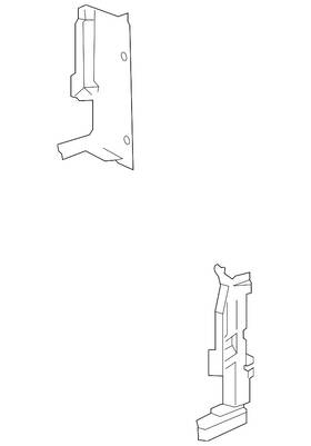 156-505-08-30 Mercedes-benz Genuine Radiator Support Baffle