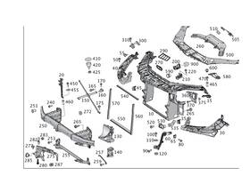 166-505-00-88 Mercedes-benz Genuine Cover