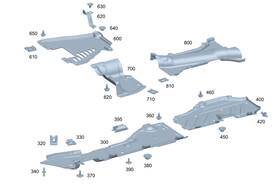 167-680-38-07 Mercedes-benz Genuine Trim Substructure