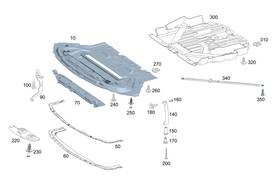 190-524-23-00 Mercedes-benz Genuine Cover Engine Comp Lower