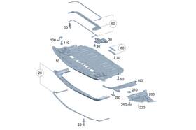 192-524-27-00 Mercedes-benz Genuine Trim Under-ride Guard 192-524-27-00 Mercedes-benz Genuine Trim Under-ride Guard