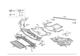 204-524-36-30 Mercedes-benz Genuine Cover Engine Comp Lower