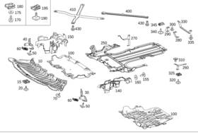 205-524-03-30 Mercedes-benz Genuine Cover Engine Comp Lower