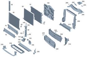 213-505-09-30 Mercedes-benz Genuine Air Duct Segment
