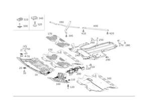 213-520-35-00 Mercedes-benz Genuine Under Ride Protection