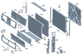 223-505-38-00 Mercedes-benz Genuine Air Duct Segment