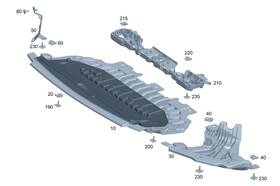 236-520-15-00 Mercedes-benz Genuine Engine Compartment Cover