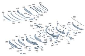 253-885-39-04 Mercedes-benz Genuine Air Duct Segment