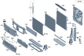 254-505-21-00 Mercedes-benz Genuine Air Duct Segment