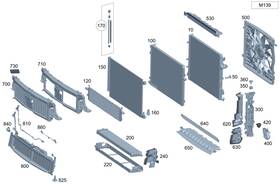 254-505-24-00 Mercedes-benz Genuine Air Duct Segment